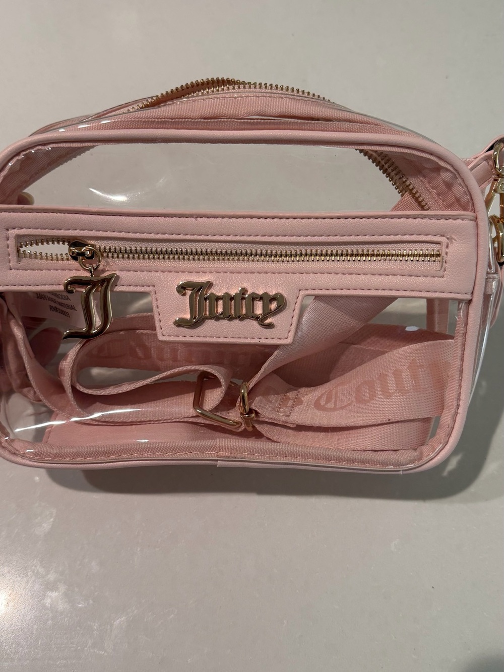 Juicy Couture Clear Pink Crossbody bag